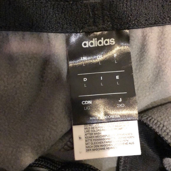 Gray and white Adidas joggers - Picture 2 of 3